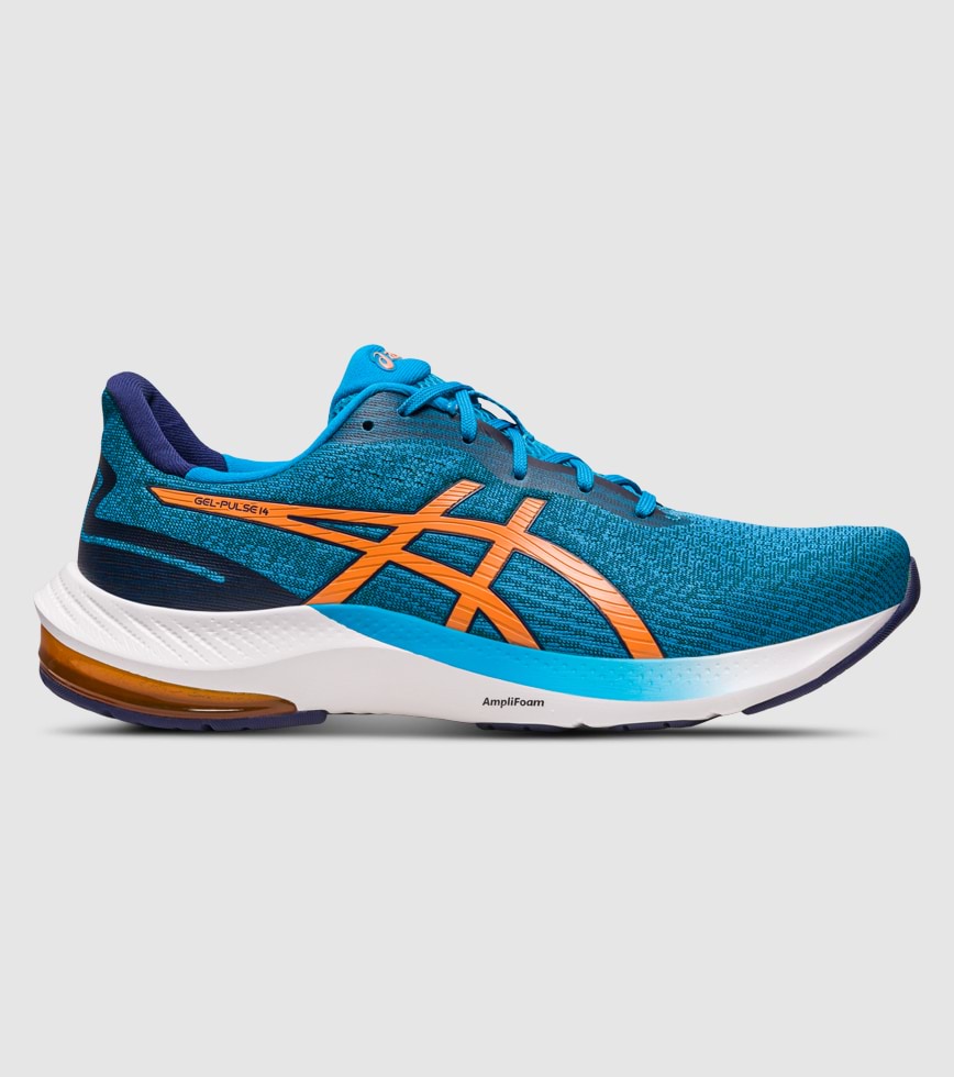 ASICS GEL PULSE 14 MENS ISLAND BLUE SUN PEACH The Athlete s Foot