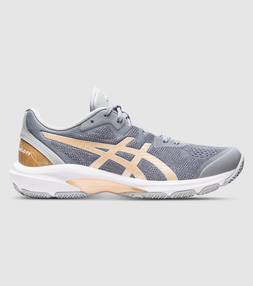 ASICS NETBURNER SHIELD WOMENS PIEDMONT GREY CHAMPAGN The Athlete s Foot