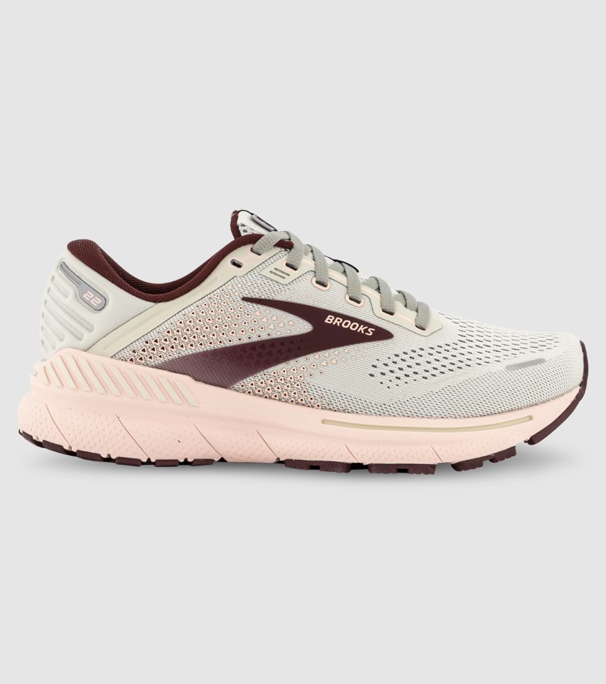 BROOKS ADRENALINE GTS 22 WOMENS GREY ROSE PINK The Athlete s Foot