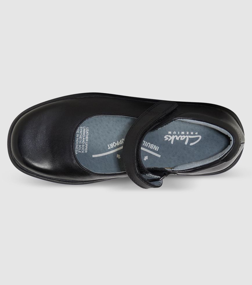 CLARKS INDULGE BLACK SCHOOL SHOE The Athlete s Foot