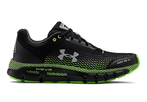 UNDER ARMOUR HOVR INFINITE MENS BLACK LIME LIGHT REFLECTIVE