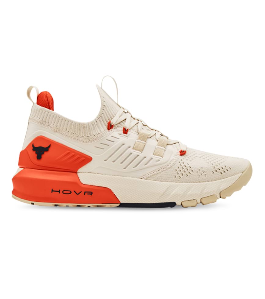 UNDER ARMOUR PROJECT ROCK 3 MENS SUMMIT WHITE ROGUE ORANGE BLACK