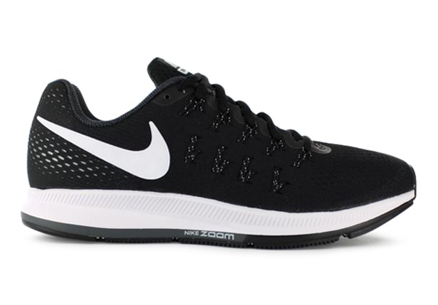 NIKE AIR ZOOM PEGASUS 33 MENS BLACK WHITE Black Mens Cushion Running Shoes