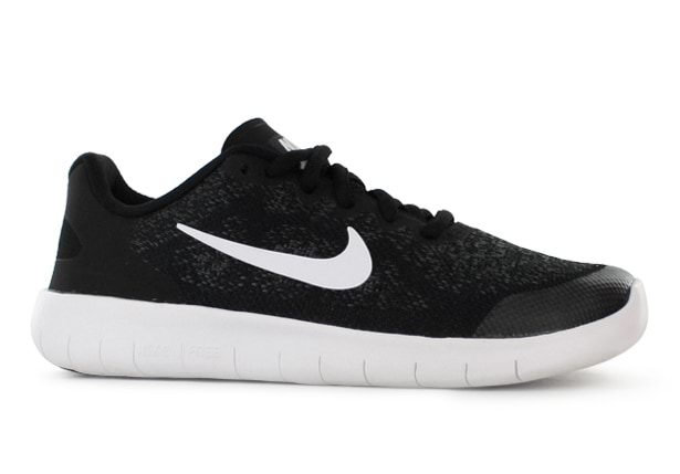 NIKE FREE RN 2 GS KIDS BLACK WHITE DARK GREY ANTHRACITE Black Grade School Senior Boys Running Shoes