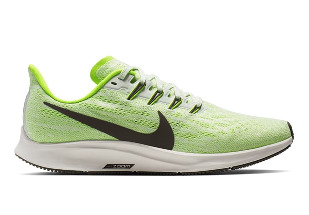 NIKE AIR ZOOM PEGASUS 36 MENS PHANTOM RIDGEROCK ELECTRIC GREEN Green Mens Cushion Running Shoes