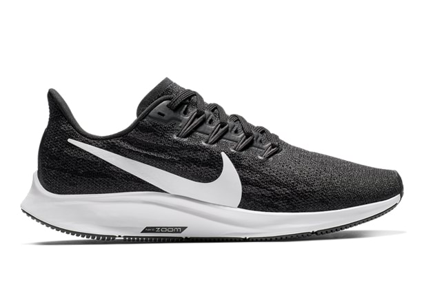 NIKE AIR ZOOM PEGASUS 36 WOMENS BLACK WHITE THUNDER GREY Black Womens Cushion Running Shoes