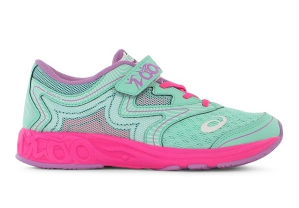 ASICS GEL NOOSA PS KIDS ICE GREEN WHITE HOT PINK Green Pre School Girls Running Shoes