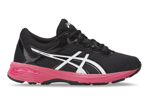 ASICS GT 1000 6 GS KIDS DARK GREY WHITE ROUGE RED Black Girls Grade School Running Shoes