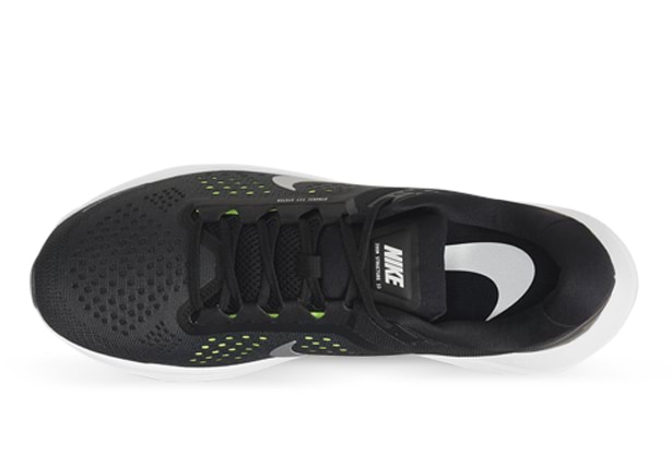 NIKE AIR ZOOM STRUCTURE 23 MENS BLACK METALLIC SILVER VOLT ANTHRACITE