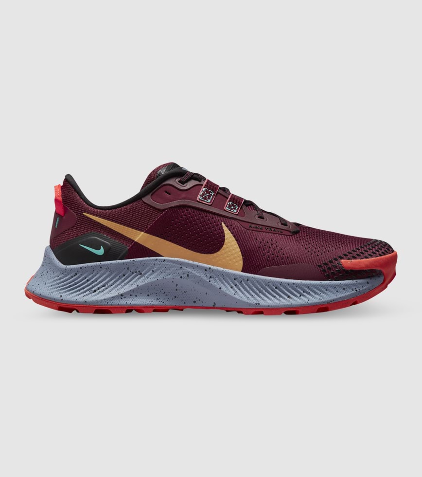 NIKE PEGASUS TRAIL 3 MENS DARK BEETROOT WHEAT BLACK BRIGHT CRIMSON The Athlete s Foot