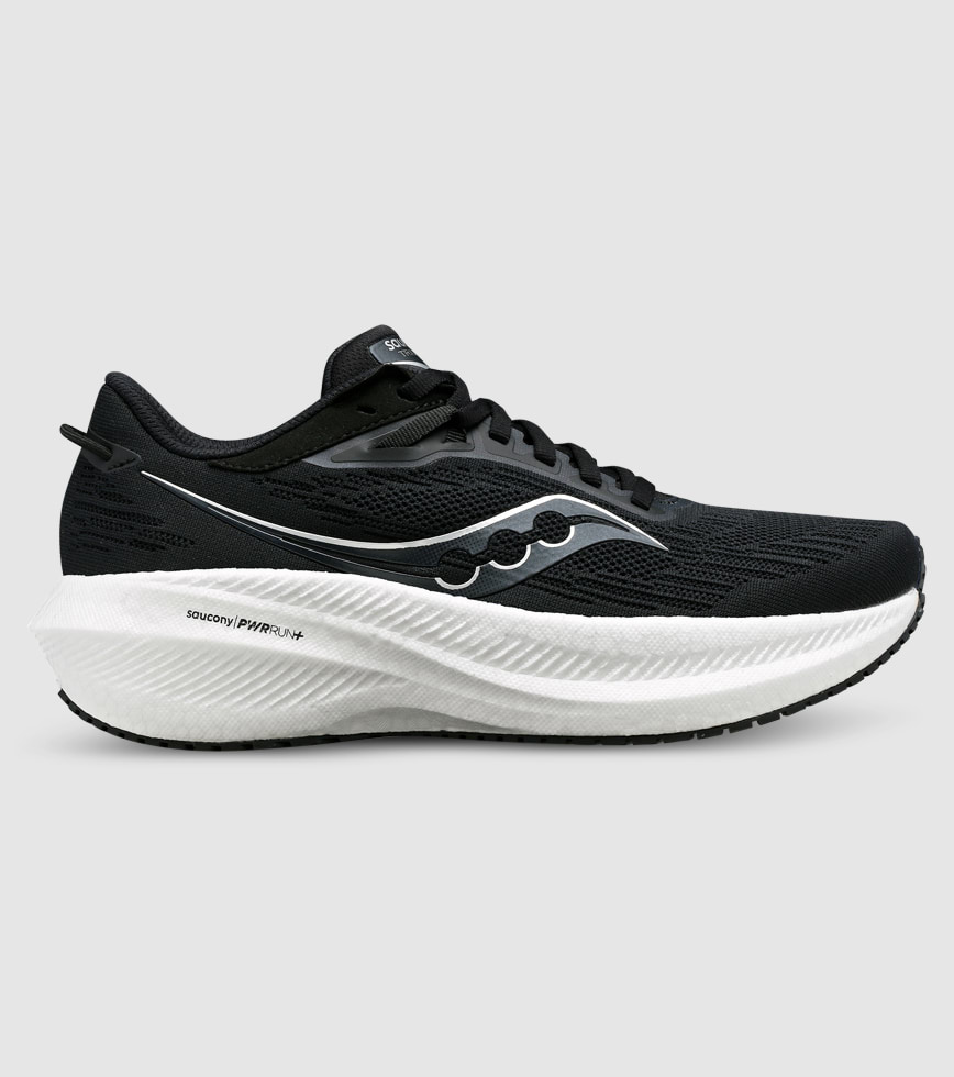 SAUCONY TRIUMPH 21 WOMENS BLACK WHITE The Athlete s Foot