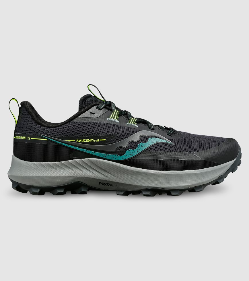 SAUCONY PEREGRINE 13 2E WIDE MENS BLACK The Athlete s Foot