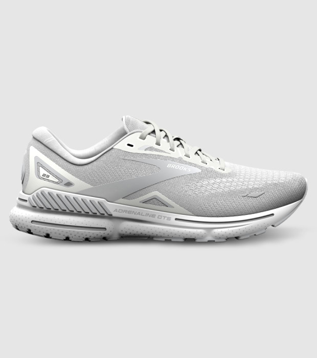 BROOKS ADRENALINE GTS 23 (D WIDE) WOMENS WHITE OYSTER SILVER