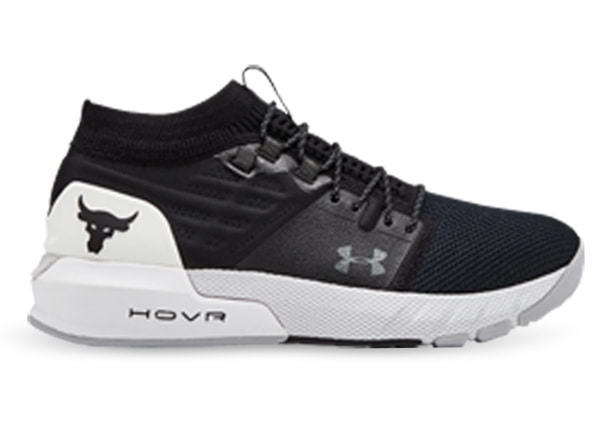 Under Armour HOVR Men's Project Rock 4 Training Shoes Black/White Size 7.5  HOVR