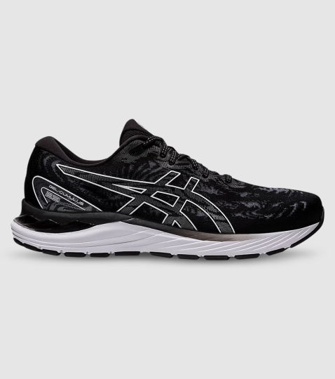 ASICS GEL CUMULUS 23 2E MENS BLACK WHITE The Athlete s Foot NZ