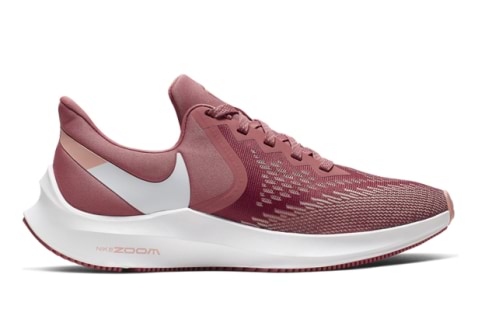 NIKE ZOOM WINFLO 6 WOMENS LIGHT REDWOOD WHITE PINK QUARTZ Pink Womens Neutral Running Shoes