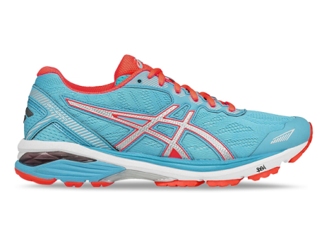 ASICS GT 1000 5 WOMENS AQUARIUM SILVER FLASH CORAL White Womens Supportive Running Shoes