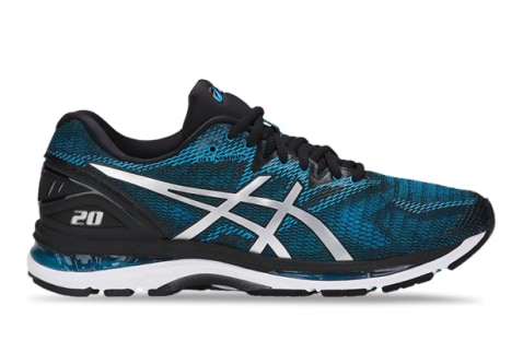 ASICS GEL NIMBUS 20 MENS ISLAND BLUE WHITE BLACK Blue Mens Neutral Running Shoes