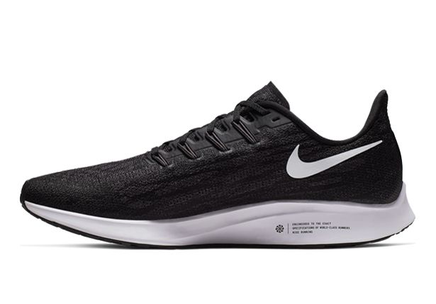 air zoom pegasus 36 mens black white-thunder grey