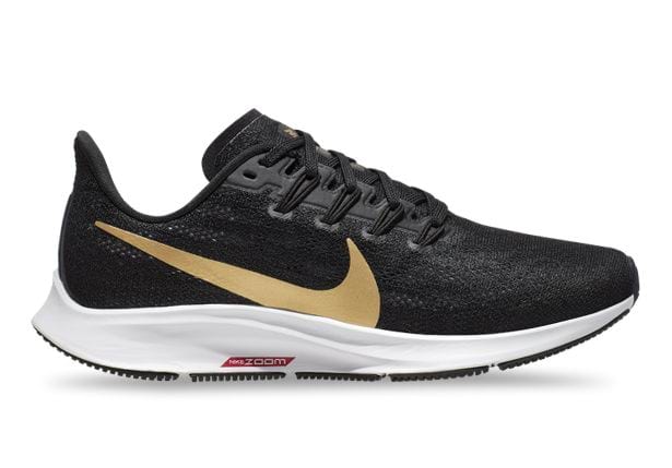 women's nike black and gold running shoes