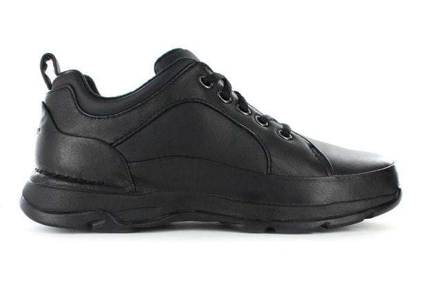 black leather walking shoes womens