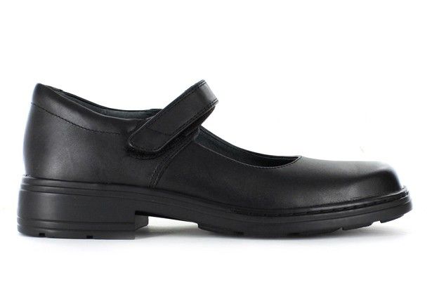 clarks black leather school shoes