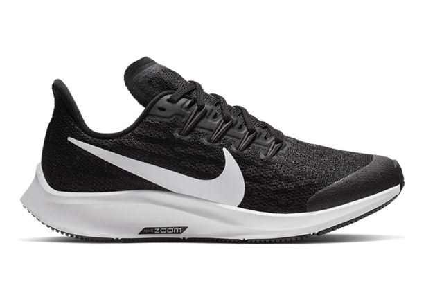 NIKE AIR ZOOM PEGASUS 36 GS KIDS BLACK WHITE THUNDER GREY