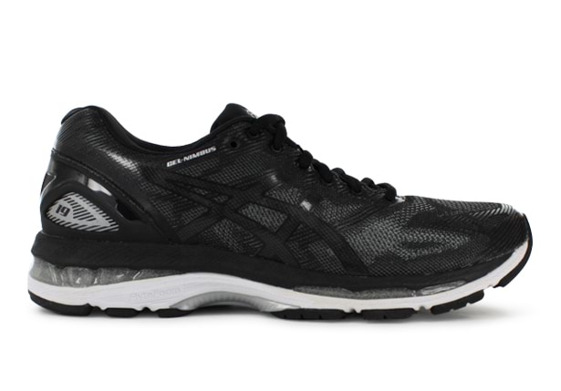 ASICS GEL NIMBUS 19 WOMENS BLACK ONYX Black Womens Cushion Running Shoes