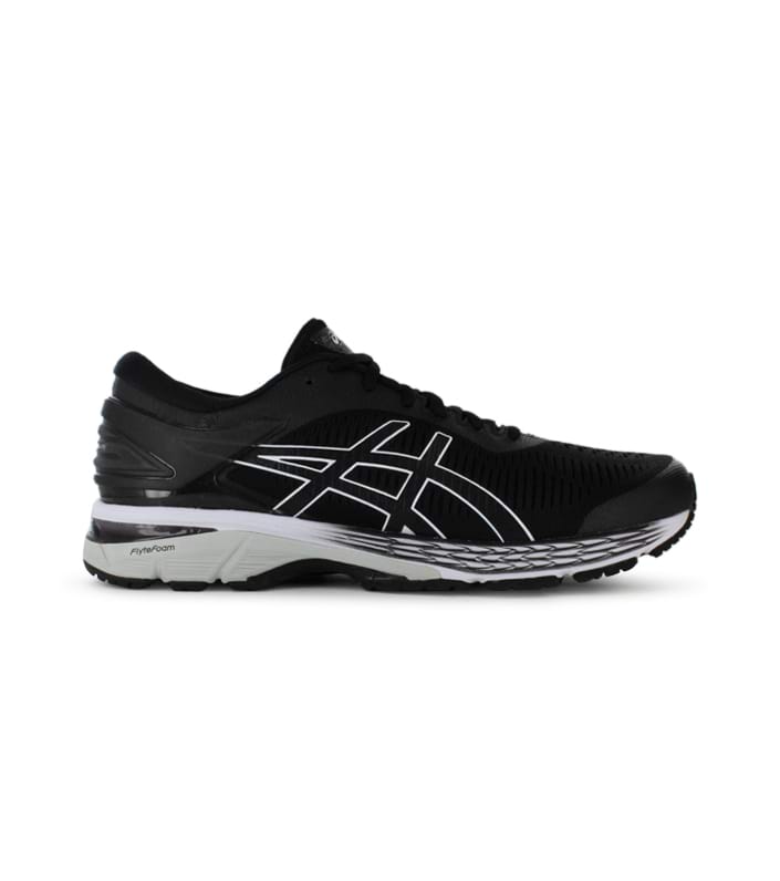 ASICS GEL-KAYANO 25 (2E) MENS BLACK GLACIER GREY