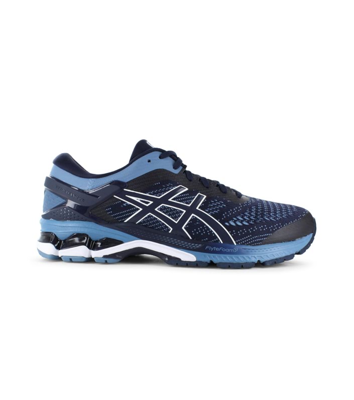 ASICS GEL-KAYANO 26 (2E) MENS  MIDNIGHT GREY FLOS