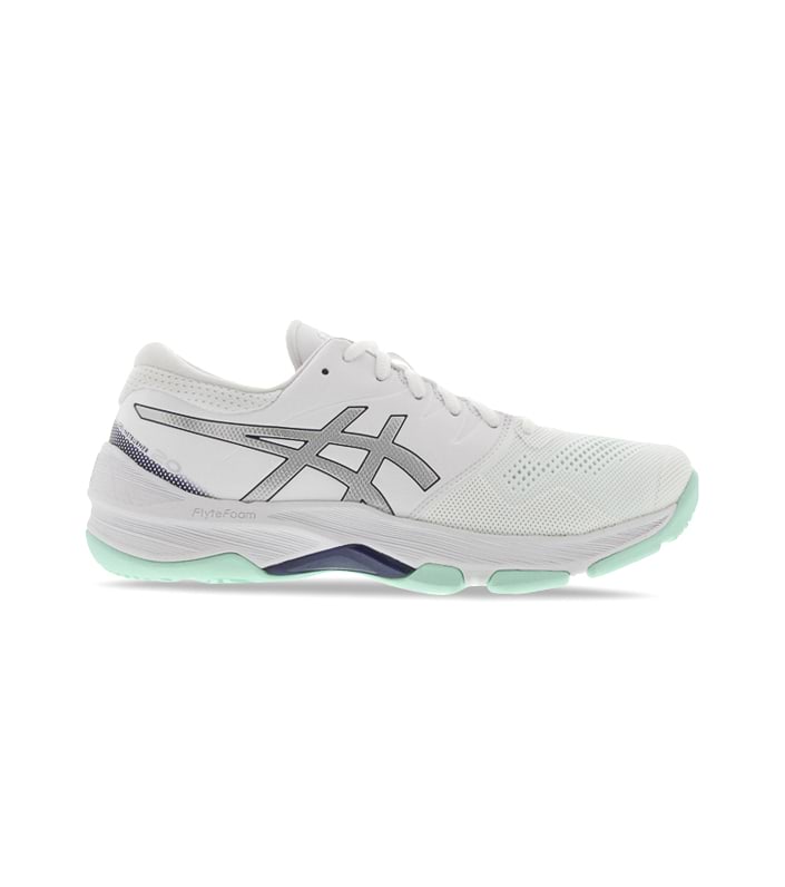 ASICS GEL-NETBURNER 20 (D) WOMENS WHITE  PURE SILVER