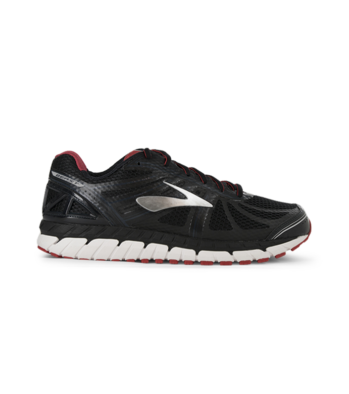 BROOKS BEAST 16 (2E) MENS BLACK RED