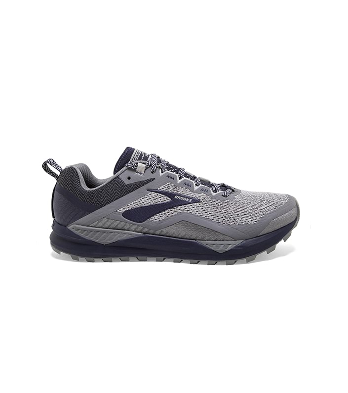 BROOKS CASCADIA 14 (2E) MENS GREY NAVY