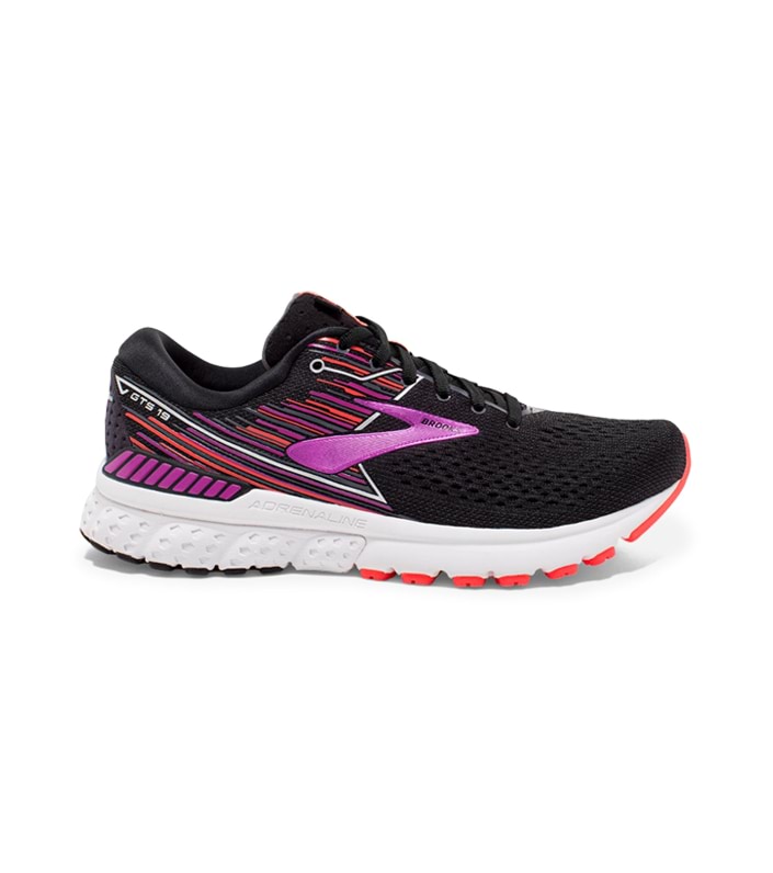 BROOKS ADRENALINE GTS 19 (D) WOMENS BLACK PURPLE CORAL