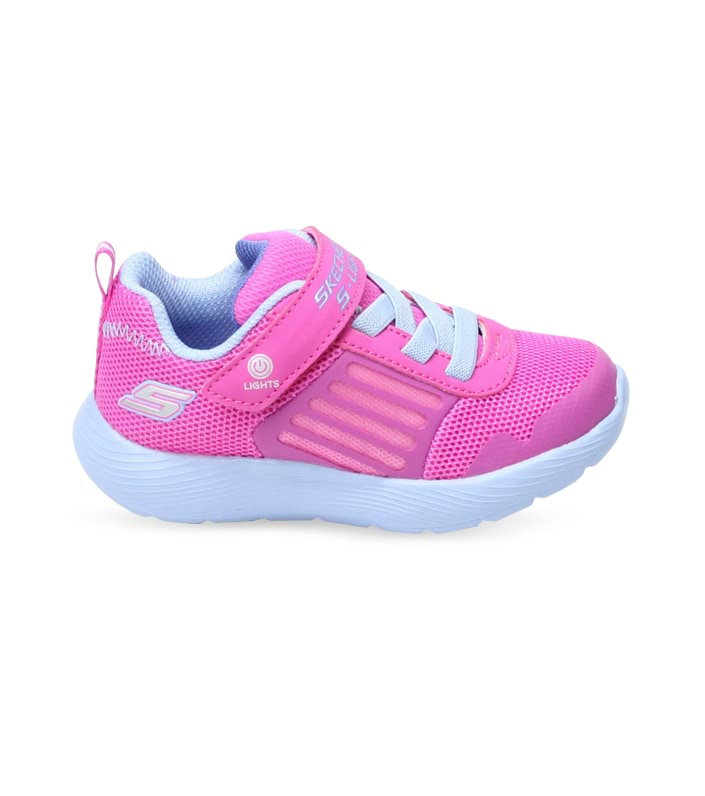 SKECHERS DYNA LIGHTS (TD) KIDS NEON PINK PERIWINKLE