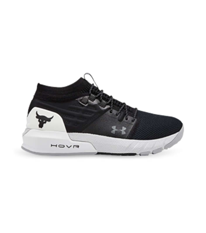 UNDER ARMOUR MENS PROJECT ROCK 2 MENS BLACK WHITE BLACK