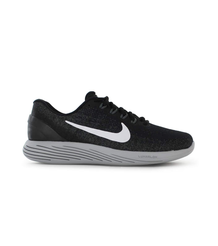 LUNARGLIDE 9 / MENS / BLACK WHITE-DARK GREY-WOLF GREY