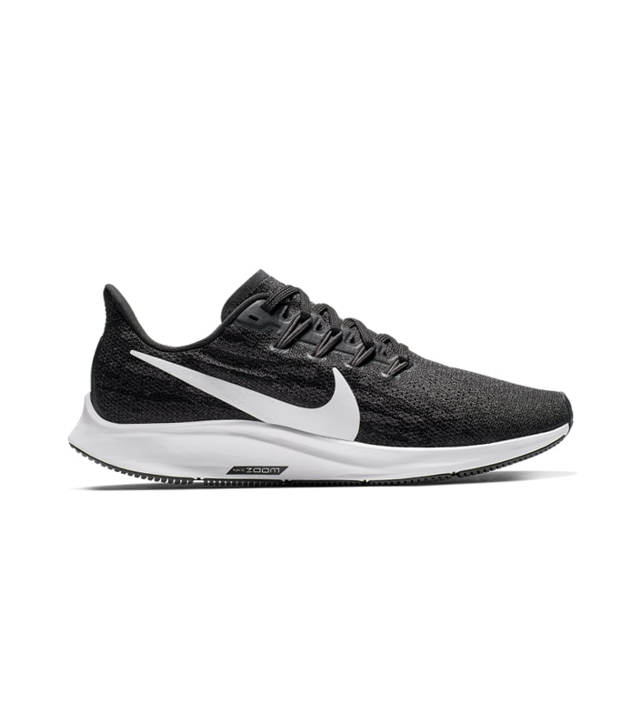 NIKE AIR ZOOM PEGASUS 36 WOMENS BLACK WHITE-THUNDER GREY