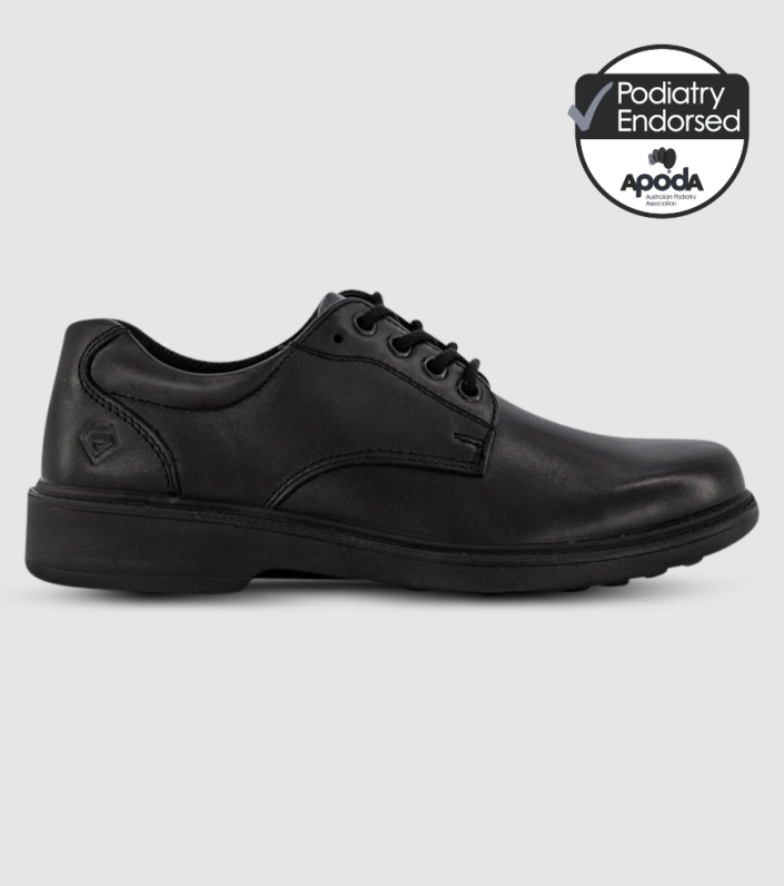 ALPHA RILEY (2E WIDE) JUNIOR BOYS SCHOOL SHOES 