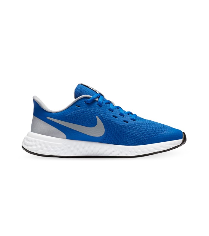 NIKE REVOLUTION 5 (GS) KIDS GAME ROYAL LIGHT SMOKE GREY WHITE