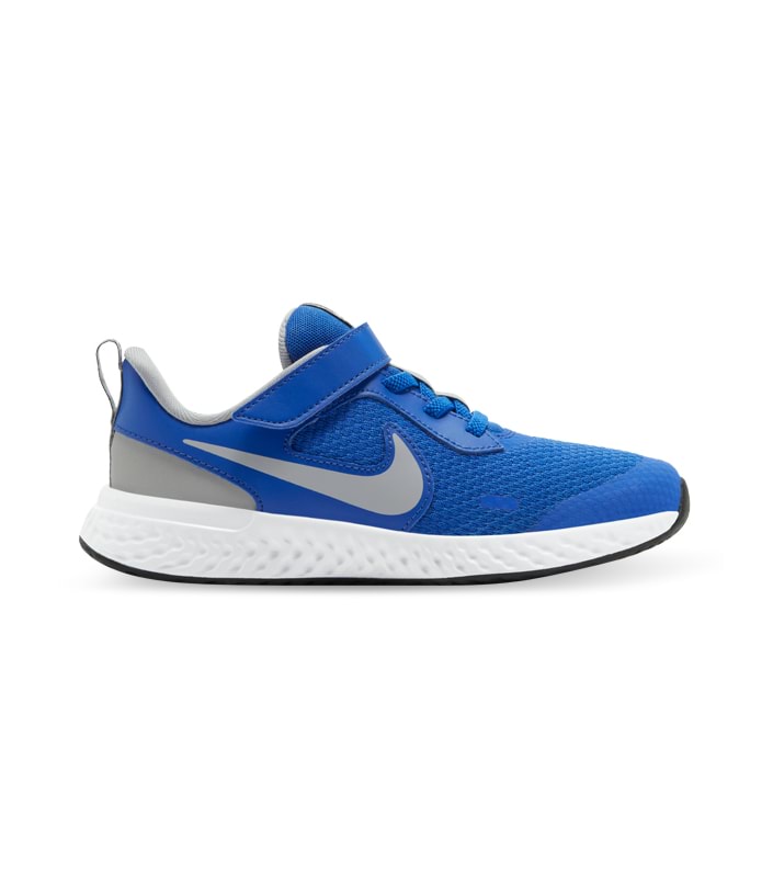 NIKE REVOLUTION 5 (PS) KIDS GAME ROYAL LIGHT SMOKE GREY WHITE