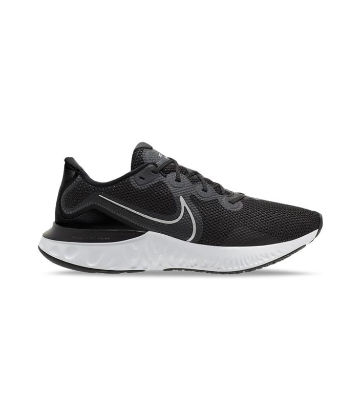 NIKE RENEW RUN MENS BLACK METALLIC SILVER-WHITE