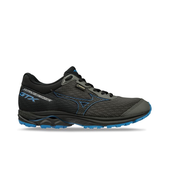 MIZUNO WAVE RIDER GTX WOMENS GUNMETAL BLACK