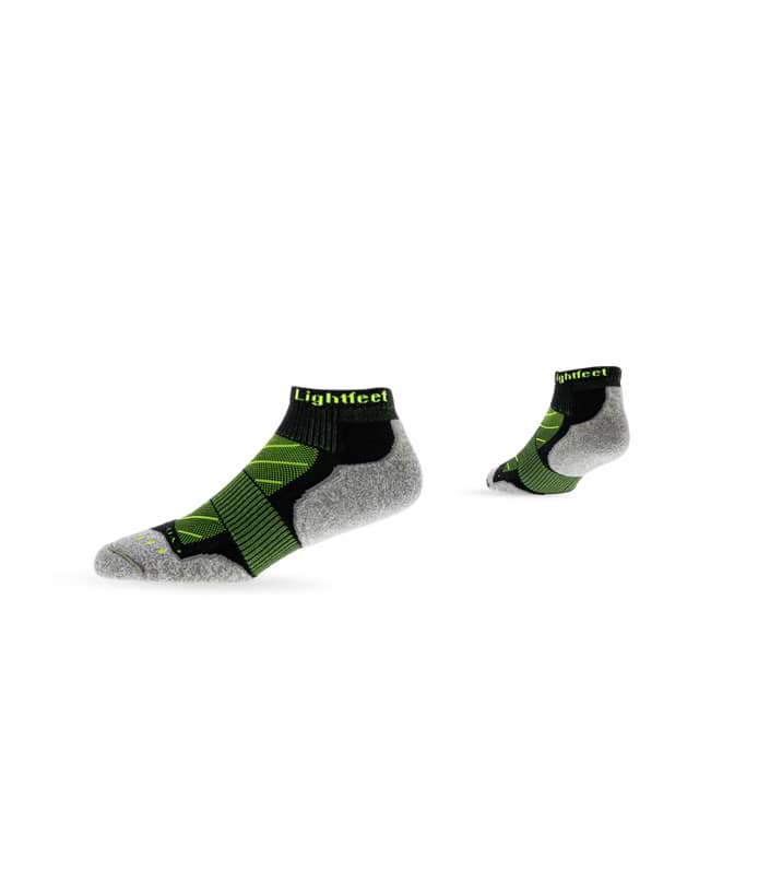 LIGHTFEET EVOLUTION MINI CREW BLACK FLURO GREEN 