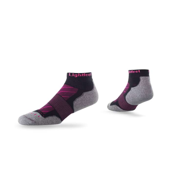 LIGHTFEET EVOLUTION MINI CREW BLACK FLURO PINK