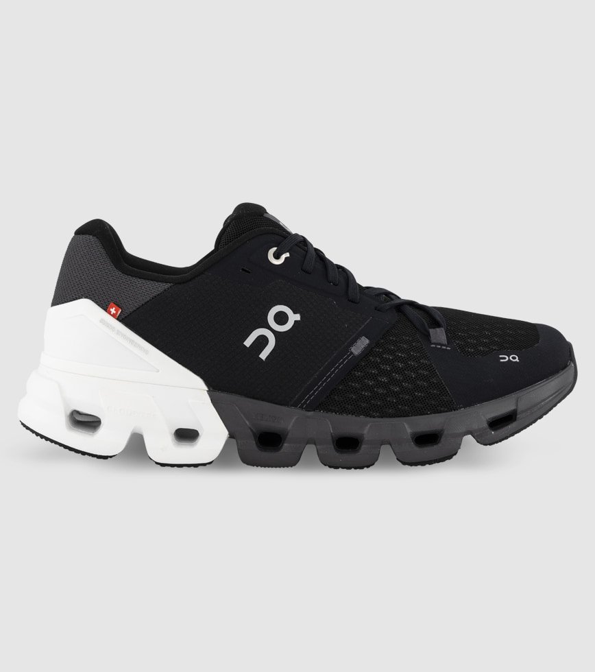 ON CLOUDFLYER 4 2E MENS BLACK WHITE The Athlete s Foot