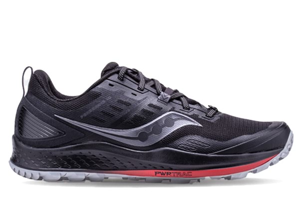 SAUCONY PEREGRINE 10 MENS BLACK RED