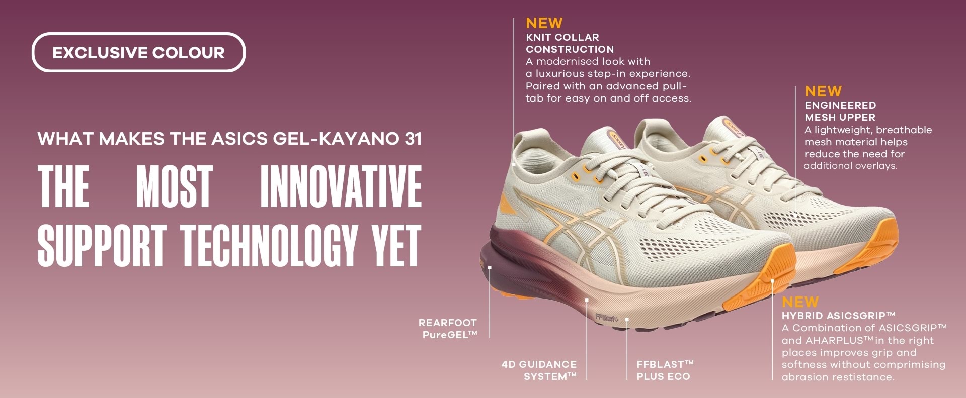 ASICS GEL-KAYANO 31 Infographic